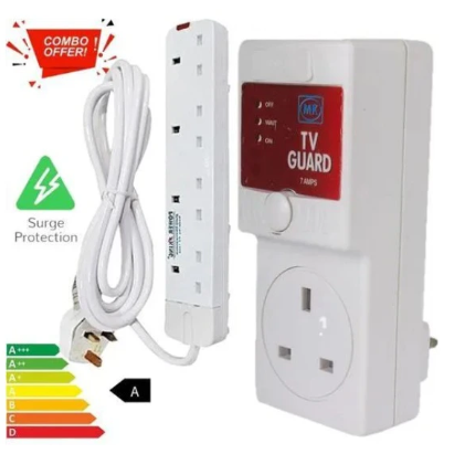 Tv Guard Protector Power King 4 Way Extension Socket And A Free Tv Guard Protector