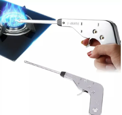 GAS LIGHTER Original Electric Igniter Spark Gas Lighter for Kitchen Stove Steel - Electronic Stove Lighter / Spark Lighter 30,000 Shots - Kitchen Gas Stove Lighter, Stainless Steel, No Batteries