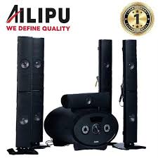 📻 (NEW) AILIPU KL-6501AD 5.1-Channel AC/DC Home Theatre System 🔊 | 6.5-Inch Subwoofer 🎶 | 4 Tall-Boy Speakers | Bluetooth, & FM | Remote Control | Powerful Surround Sound 🏠