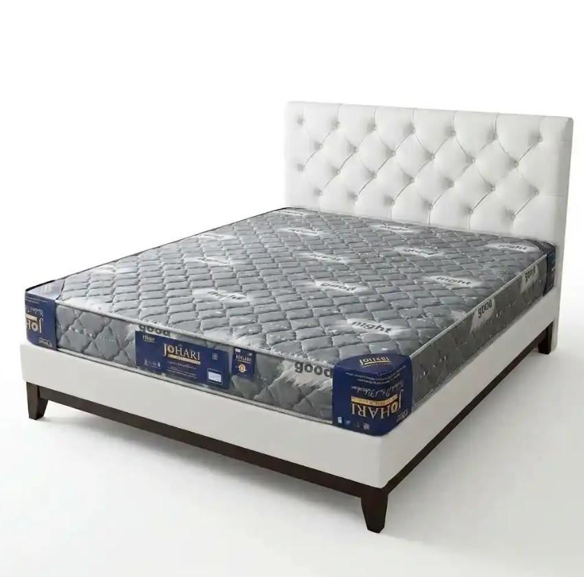 Johari [ 5 ft by 6ft by 8inch ] Fibre Orthopedic Mattress Firm Support Quilted Fabric Cover Durable Fibre Filling Comfortable Sleep Quality Bedroom Bedding for Home Guest Room Hotel Use
