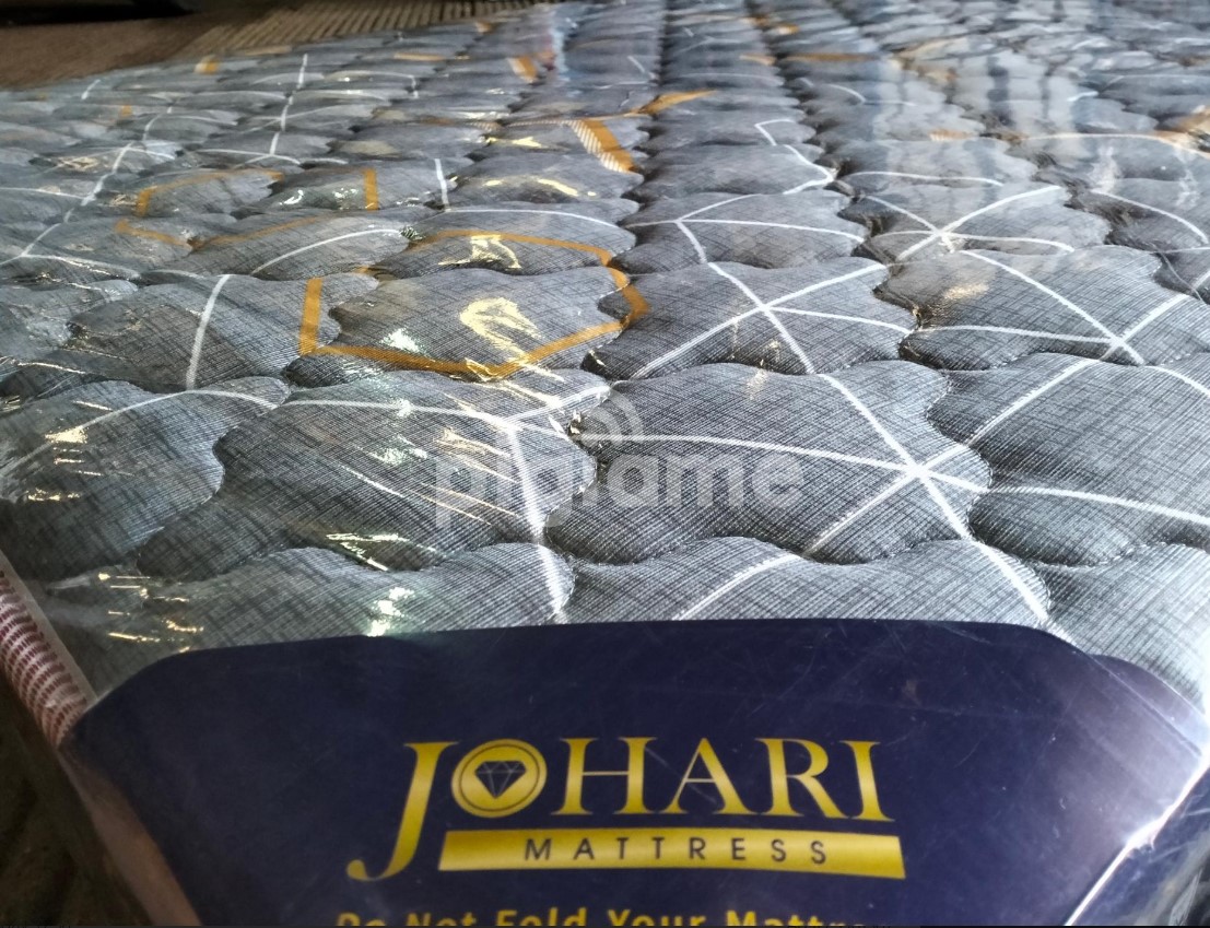 Johari [ 5 ft by 6ft by 8inch ] Fibre Orthopedic Mattress Firm Support Quilted Fabric Cover Durable Fibre Filling Comfortable Sleep Quality Bedroom Bedding for Home Guest Room Hotel Use