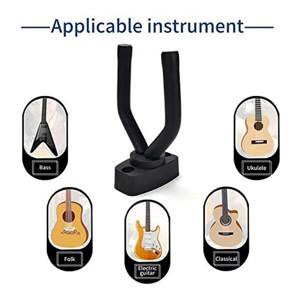 1Pcs Wall Mount Guitar Hanger Hook Non-slip Holder Stand for Acoustic Guitar Ukulele Violin Bass Guitar Parts Instrument Accessories