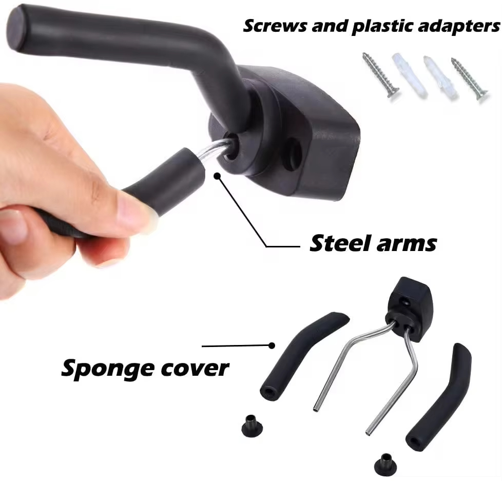 1Pcs Wall Mount Guitar Hanger Hook Non-slip Holder Stand for Acoustic Guitar Ukulele Violin Bass Guitar Parts Instrument Accessories