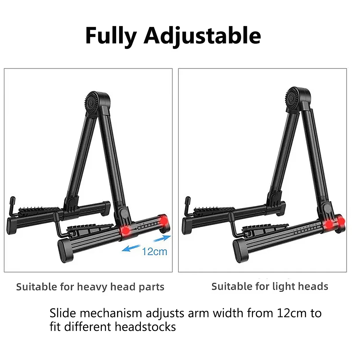 1pcs Adjustable Guitar Stand Folding Frame Floor Universal Abs Acoustic Classical Electric Bass Banjo Ukulele Portable Foldable Convenient