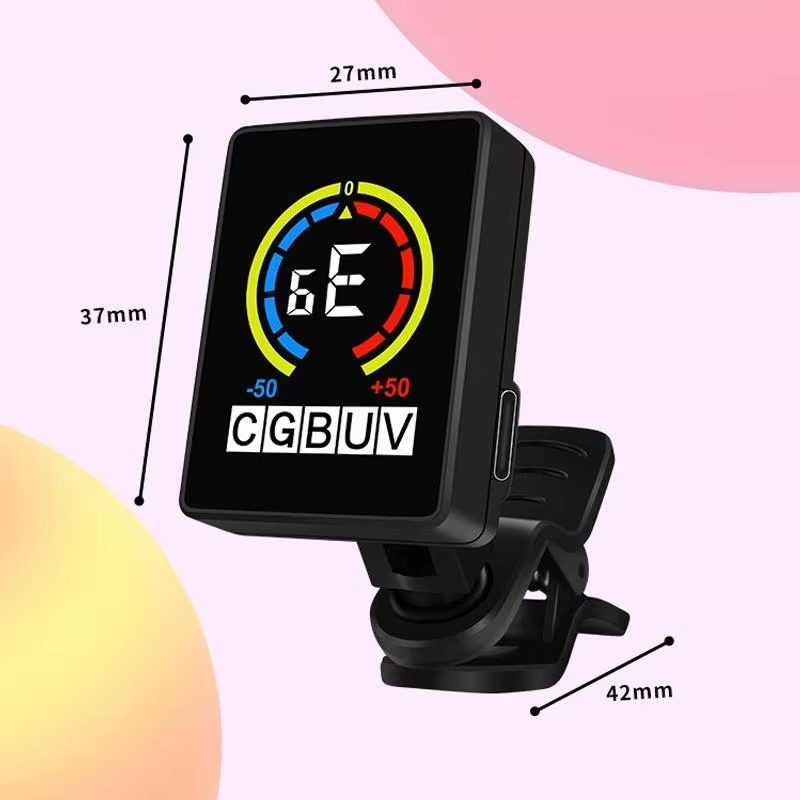 USB Charging Color LCD Display Screen Guitar Tuner Tunning For Acoustic Electric Guitar Bass Clip-on Tuner Guitar Tuner For Professional Or Beginners