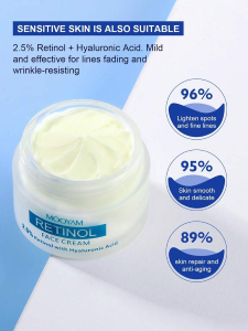 MOYAAM RETINOL FACE CREAM- 2.5% RETINOL WITH HYALURONIC ACID - 50G