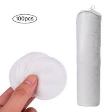 100% PREMIUM COTTON ROUND PADS -100PC-LINT-FREE,ABSORBENT DOUBLE SIDED