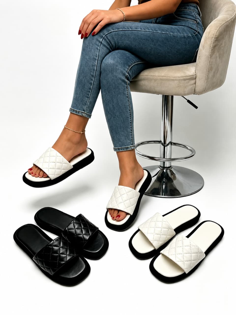 WOMEN SANDALS ⚡High Quality LADIES Summer wears The best leather summer sandals all time wearing fashioned Girls open toe shoes❤‍🔥wash and wear flats🔥Easy  and very cute as in picture🥰😘