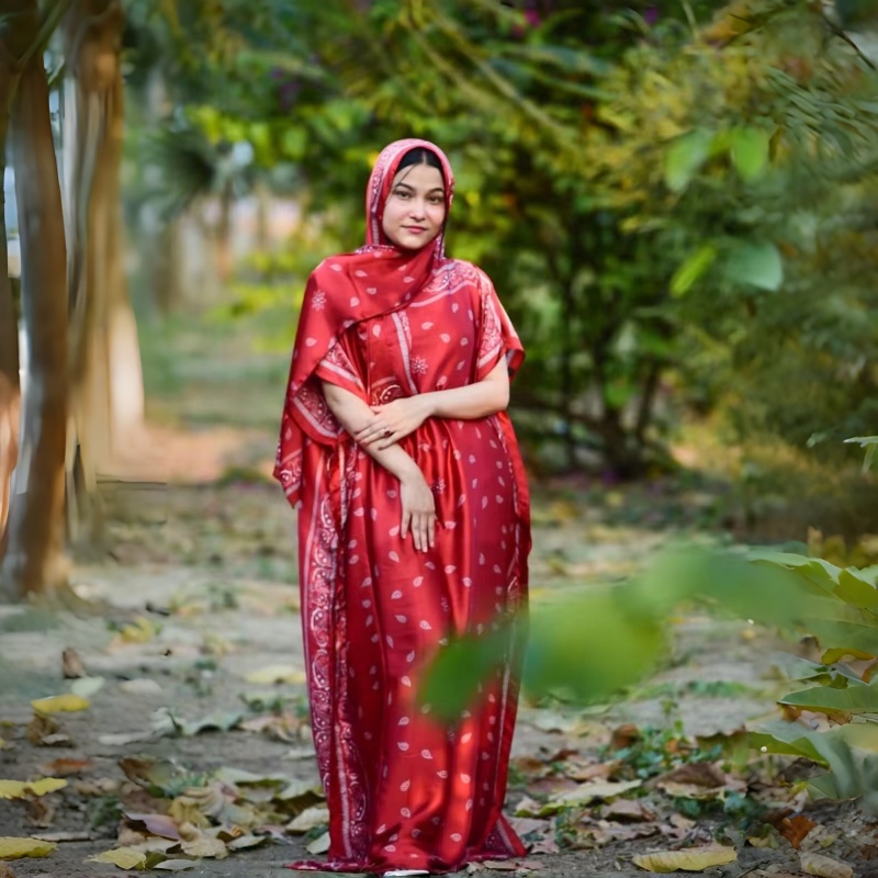 Women's Clothing  Loose Long Dress With Shawl Red And Green Dresses Lightweight Flowy Robe For Travel Vacation With Friends And Work For Women Comfortable Oversized Fit Hides Belly Silky Shiny QSROCIO