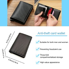 Business Card Holders Card Bag Anti-Theft Brush Multi Fold Partition Storage Card Bag With Multiple Colors To Choose From Protecting Fund Security