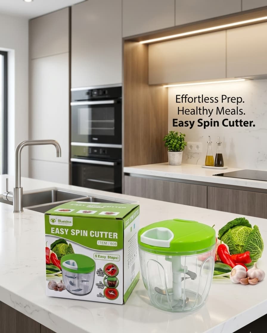 Manual Spin Food Chopper 450ml
