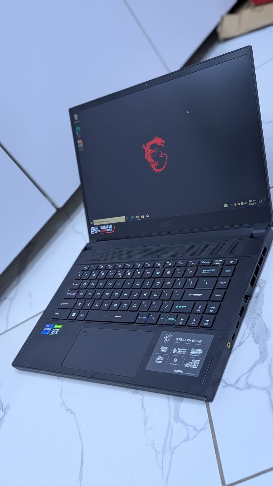 MSI Stealth GS66 Gaming Laptop intel core  i7 12th gen16gb 512SSD with 8GB Nvidia RTX 3070 Graphics