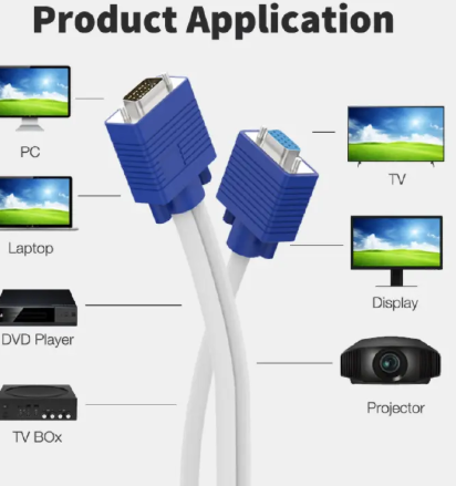 VGA 2-Way Splitter Cable 0.3M | 1 PC to 2 Monitors | Duplicate Display | For Desktop & Laptop