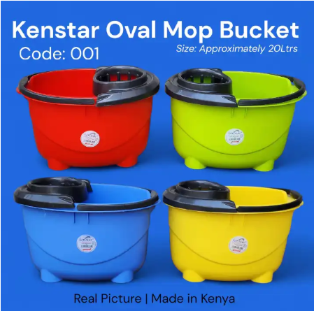 Kenstar 20L Heavy-Duty Oval Mop Bucket – Mobile Floor Sanitation Hub, Easy-Pour Utility Tub & Multi-Surface Cleaning Caddy (💥 MASSIVE VOLUME VALUE!)