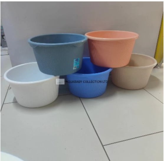 1pc Durable Plastic Washing Basin – Multi-Purpose Laundry & Kitchen Bowl