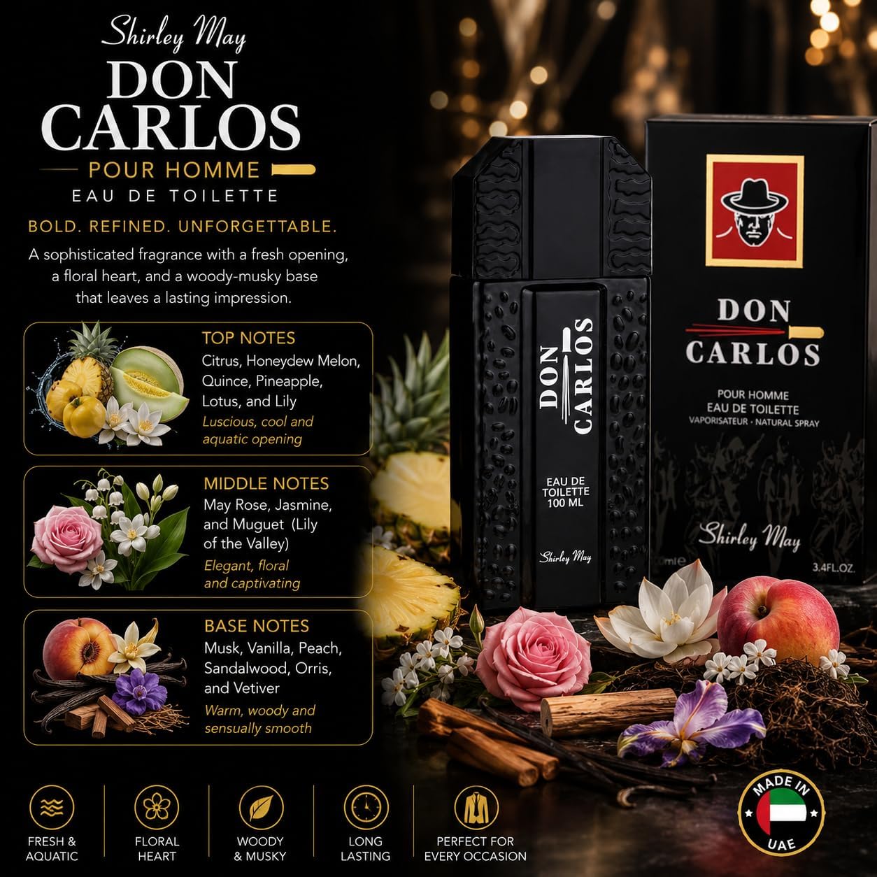 Shirley May DON CARLOS  EAU DE TOILETTE 100ML