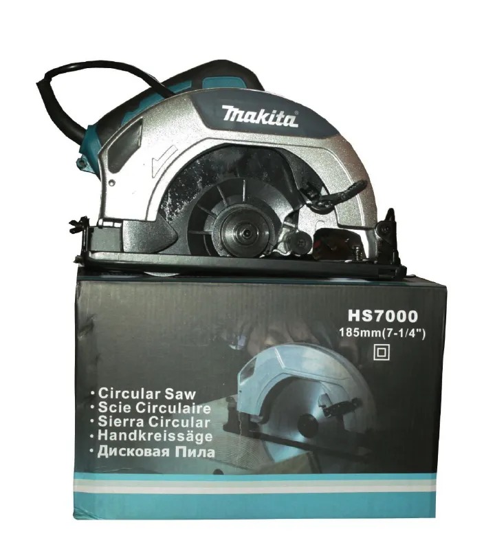 Makita HS7000 Circular Saw 1850W 7 Inch Electric Handheld Wood Cutting Machine for Professional Carpentry, DIY Projects and Construction Work