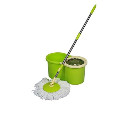 Spin Mop and Bucket with Wringer Set, 360° Spinning Mop Bucket System with 3 Microfiber Mop Replacement Heads, Adjustable Handle for Floor Cleaning