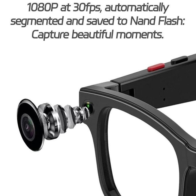 AI Smart Glasses for Men & Women with Camera, 8MP 2K HD Camera Glasses, AI Voice Control and Translation, for Driving,Outdoor, +3 Lenses.