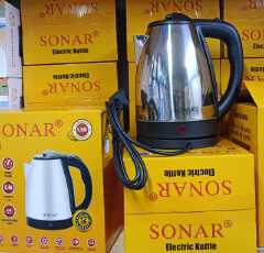 SONAR 2L Electric Kettle – Fast Boiling Electric Water Kettle with Automatic Shut-Off, Cordless Jug Design, Easy-Pour Spout & Comfortable Handle for Home & Office
