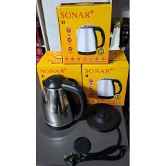 SONAR 2L Electric Kettle – Fast Boiling Electric Water Kettle with Automatic Shut-Off, Cordless Jug Design, Easy-Pour Spout & Comfortable Handle for Home & Office