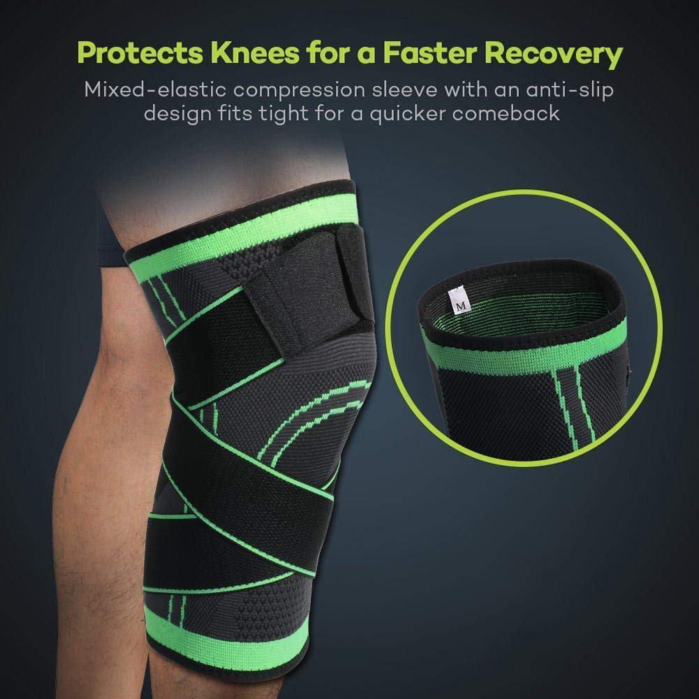 Knee Braces for Knee Pain, 1 Pack Knee Compression Sleeve, Knee Support for Sports Workout Weightlifting Basketball, Knee Sleeve for Joint Pain and Arthritis Relief