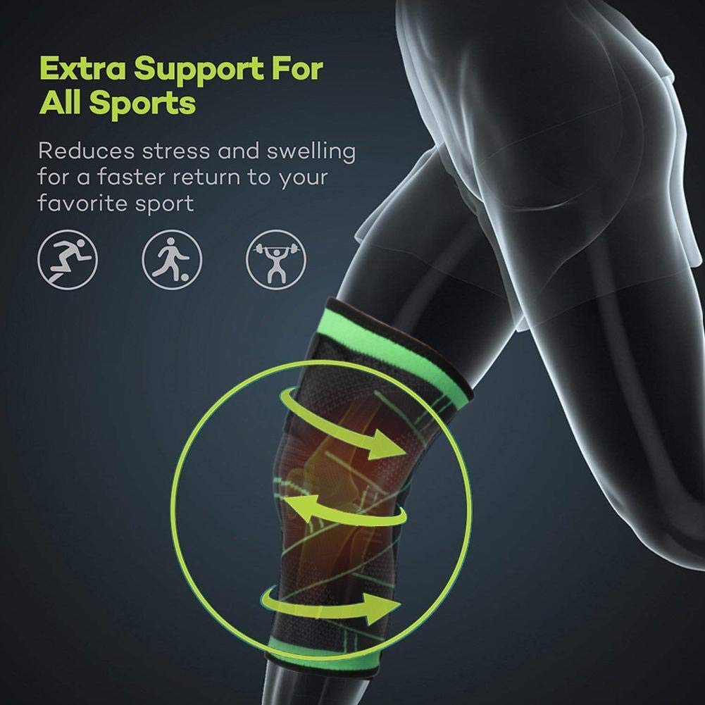 Knee Braces for Knee Pain, 1 Pack Knee Compression Sleeve, Knee Support for Sports Workout Weightlifting Basketball, Knee Sleeve for Joint Pain and Arthritis Relief