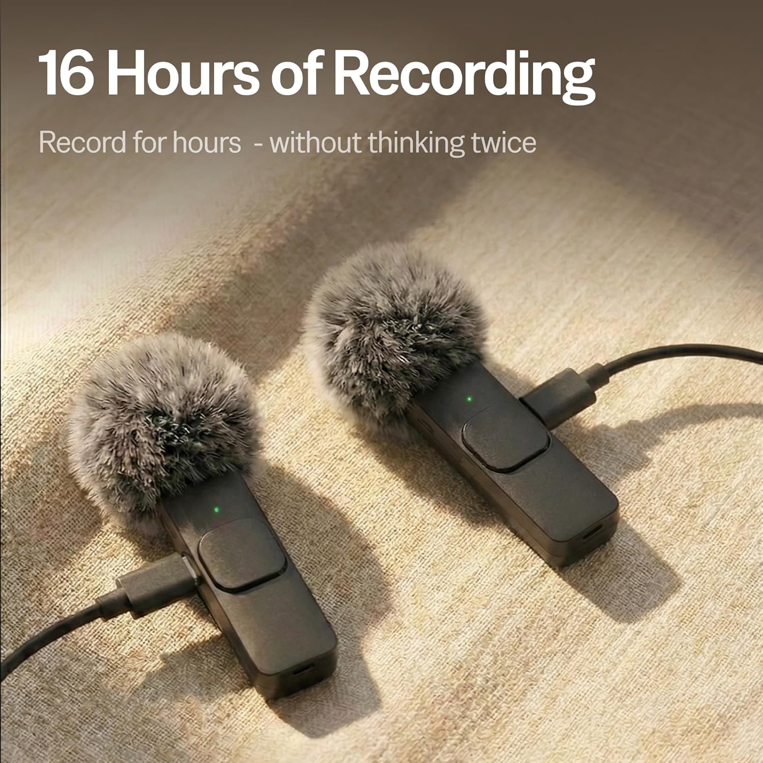 Wireless Mini Microphone for iPhone, iPad, Android - 2 Pack Lavalier Microphone for Video Recording - iPhone Mic Crystal Clear Recording with USB-C for Content Creators