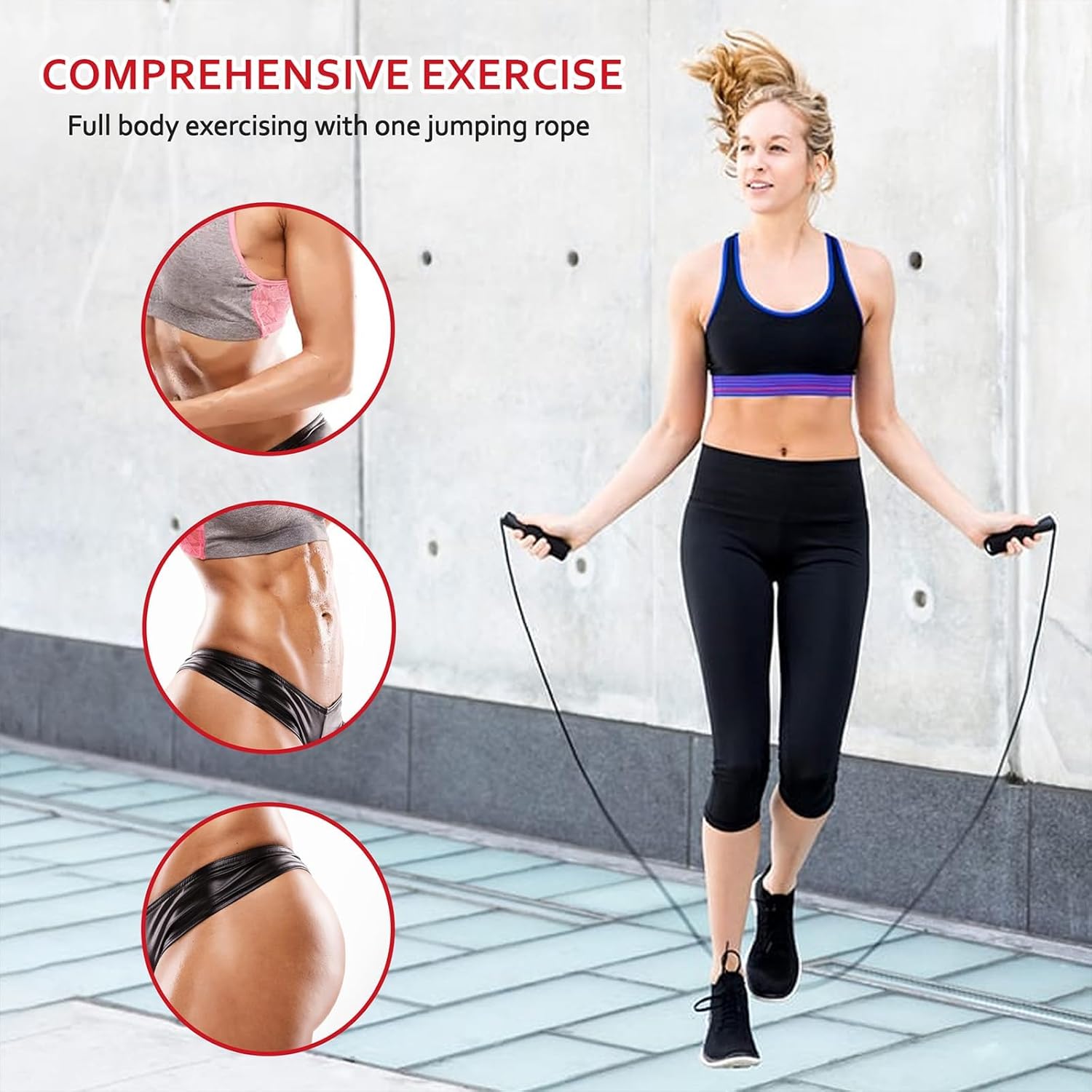 Skipping rope, adjustable skipping rope, skipping rope, skipping rope with ball bearings, suitable for women, men, children, exercise and slimming skipping rope, home school gymnasium