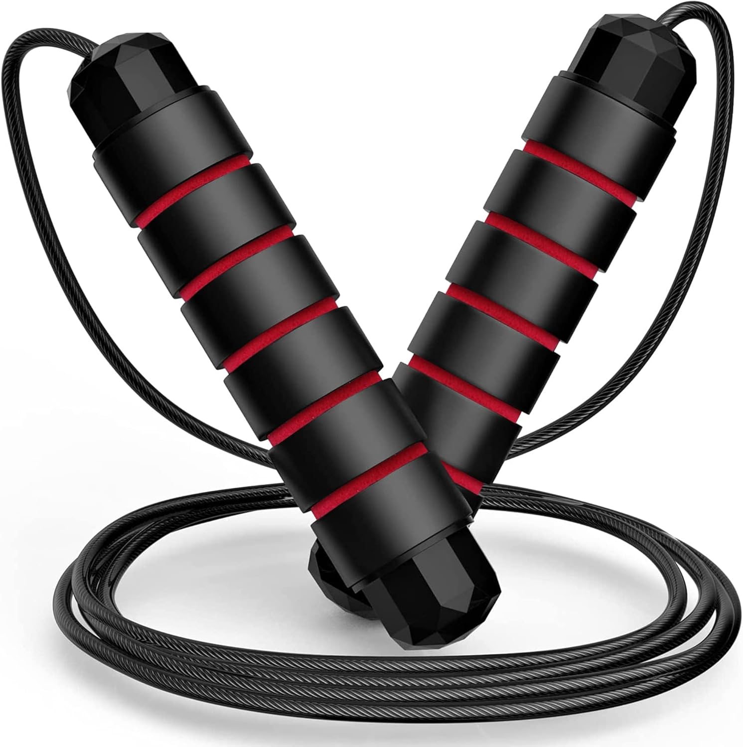 Skipping rope, adjustable skipping rope, skipping rope, skipping rope with ball bearings, suitable for women, men, children, exercise and slimming skipping rope, home school gymnasium