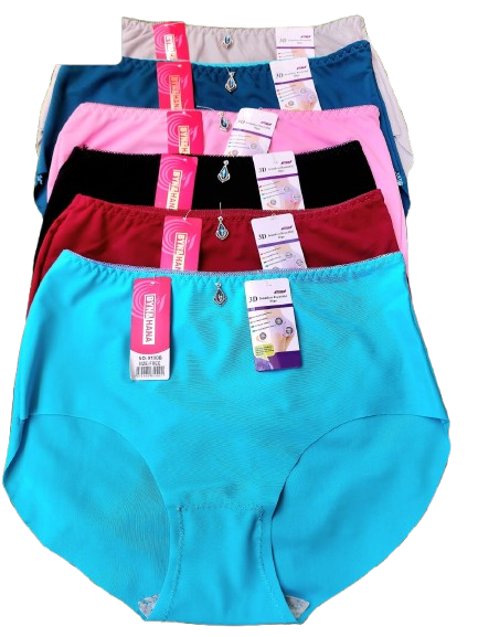 💎 3PCS SMOOTH FIT • MINIMAL DETAIL 💎 Women’s Seamless Panties – Solid Color Cheeky Full Coverage with Small Pendant Accent