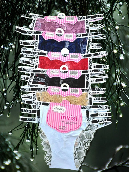 ⚡ 6PCS SPORT STYLE • 3-STRAP DESIGN ⚡ Women’s Sexy Laced Thong Panty – Waist Letter Print, Breathable Comfortable Fit Underwear