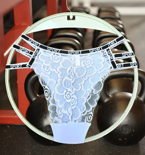 ⚡ 6PCS SPORT STYLE • 3-STRAP DESIGN ⚡ Women’s Sexy Laced Thong Panty – Waist Letter Print, Breathable Comfortable Fit Underwear