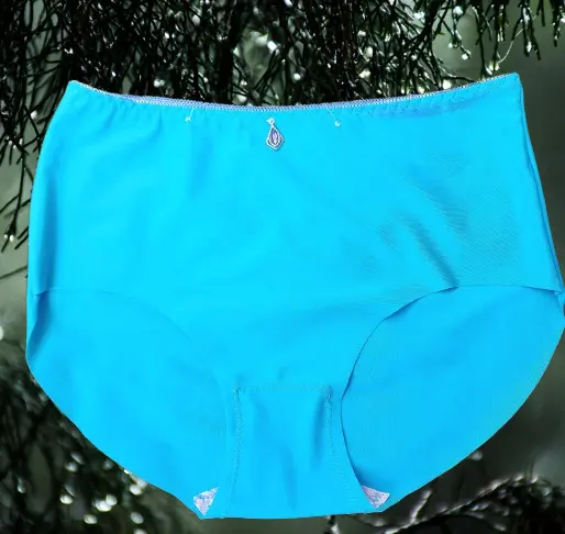 💎 3PCS SMOOTH FIT • MINIMAL DETAIL 💎 Women’s Seamless Panties – Solid Color Cheeky Full Coverage with Small Pendant Accent