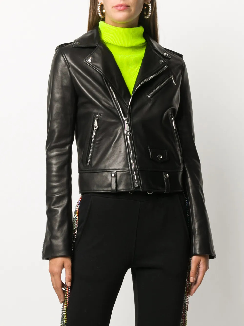 🖤✨ Ladies Black Leather Jacket with Belt – Stylish Fashion Outerwear 🧥 Premium Biker Style Jacket 💎 Elegant Streetwear Collection