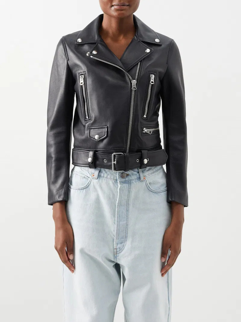 🖤✨ Ladies Black Leather Jacket with Belt – Stylish Fashion Outerwear 🧥 Premium Biker Style Jacket 💎 Elegant Streetwear Collection