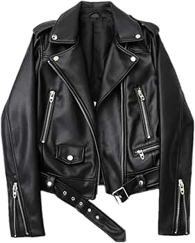 🖤✨ Ladies Black Leather Jacket with Belt – Stylish Fashion Outerwear 🧥 Premium Biker Style Jacket 💎 Elegant Streetwear Collection