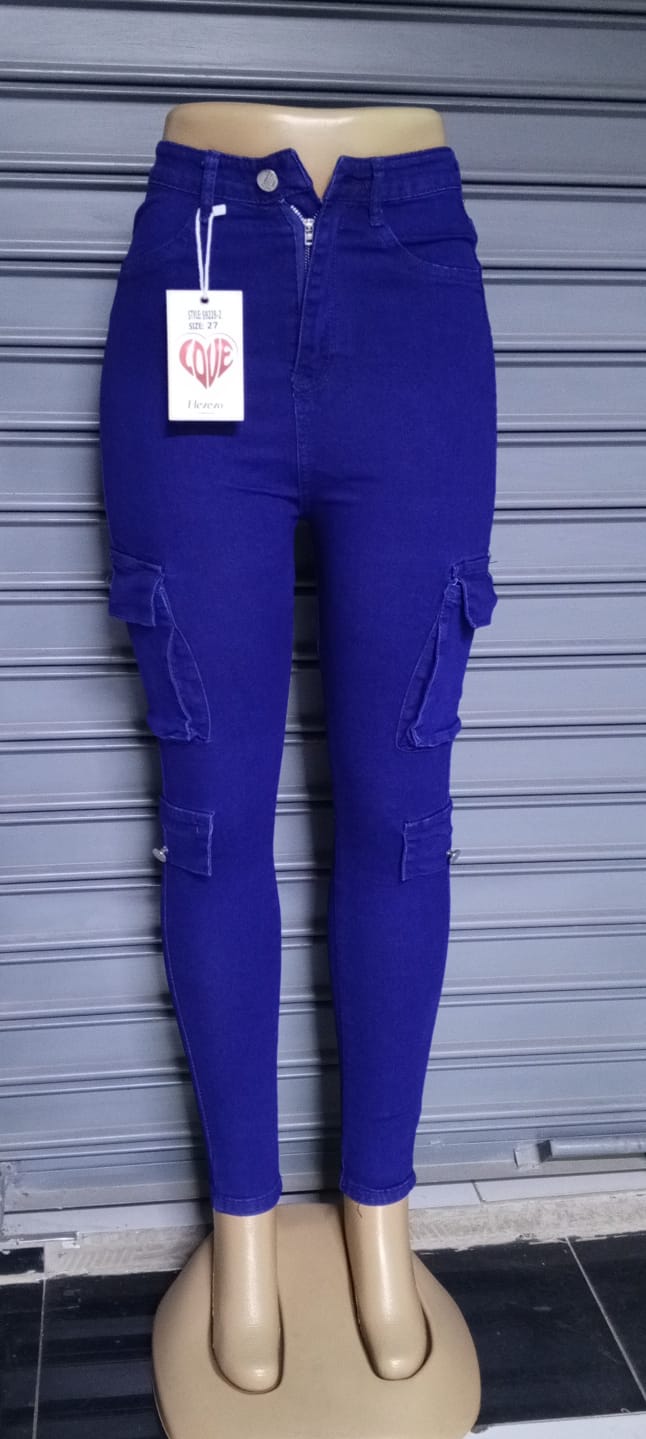 👖✨ Ladies Cargo Jeans – Hipster Plain Denim Pants 💙 Trendy Streetwear Fashion 🔥 Comfortable Everyday Wear