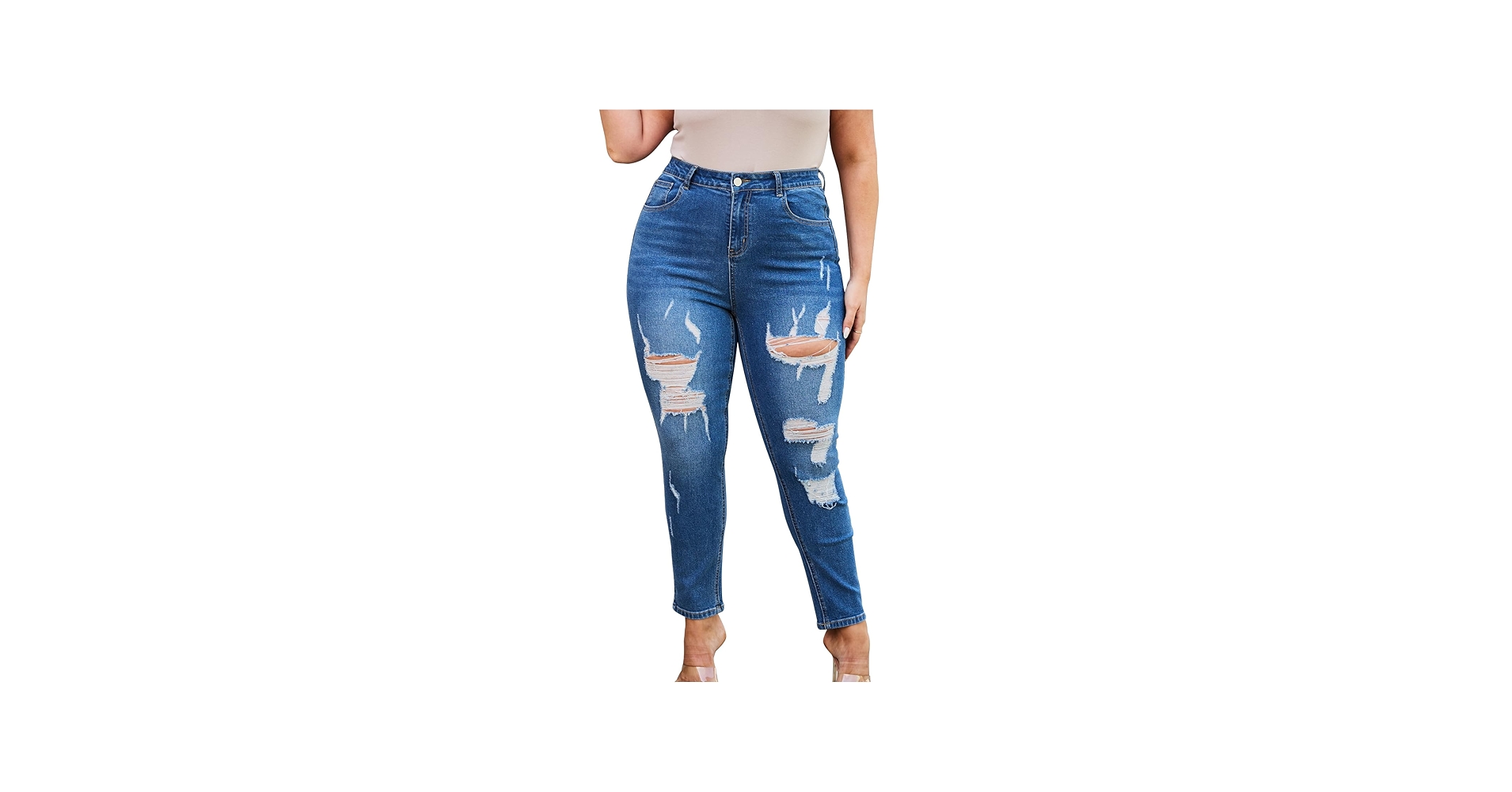 👖🔥 Ladies Ripped Jeans – Distressed Denim Pants ✨ Trendy Streetwear Fashion 💙 Comfortable Everyday Wear Collection