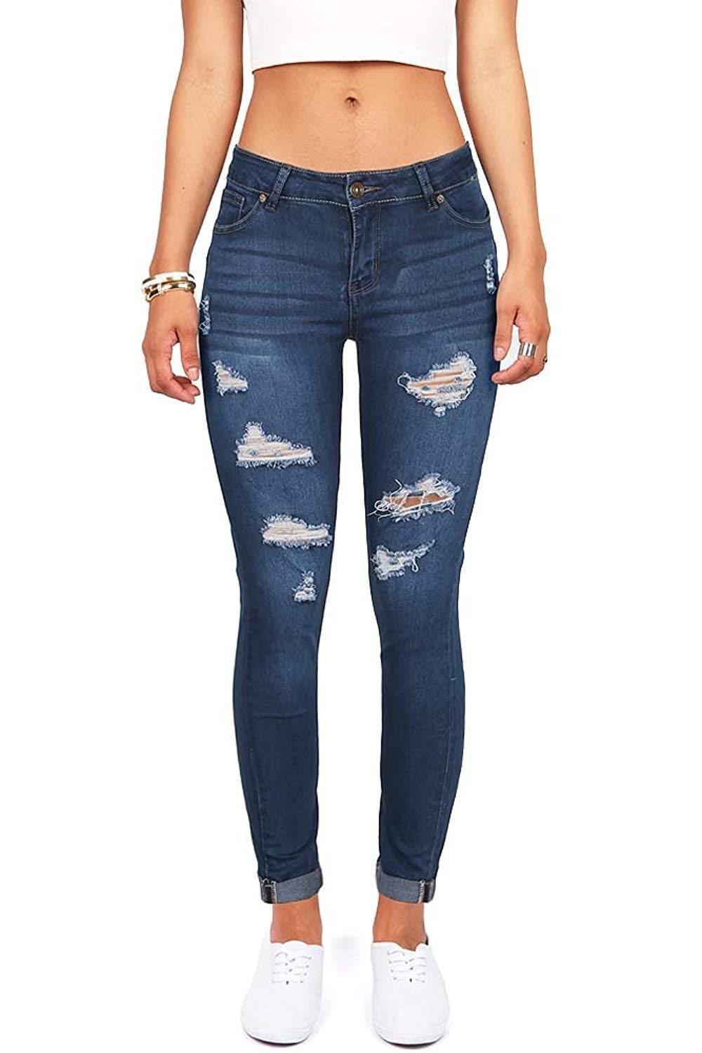 👖🔥 Ladies Ripped Jeans – Distressed Denim Pants ✨ Trendy Streetwear Fashion 💙 Comfortable Everyday Wear Collection
