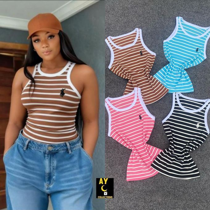 🤍🖤 Ladies Striped Vest Top – Sleeveless Casual Tank Top ✨ Soft Comfortable Fashion Wear 🌸 Trendy Everyday Essential