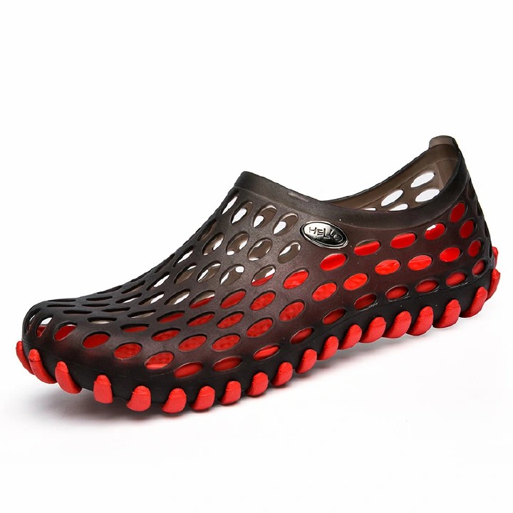 Men Sandals Outdoors Breathable Beach Shoes Clogs Hole Slippers Mules Clogs Garden Shoes