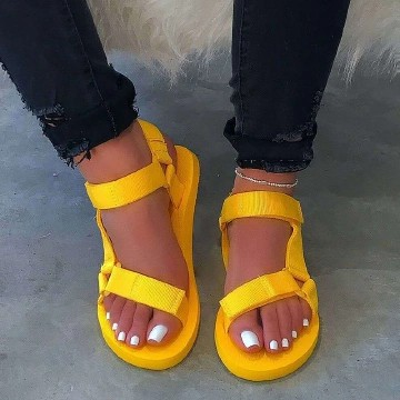 Summer Shoes Ladies Foam Platform sandals Hook Loop Beach sandal for Woman Flat with all sizes