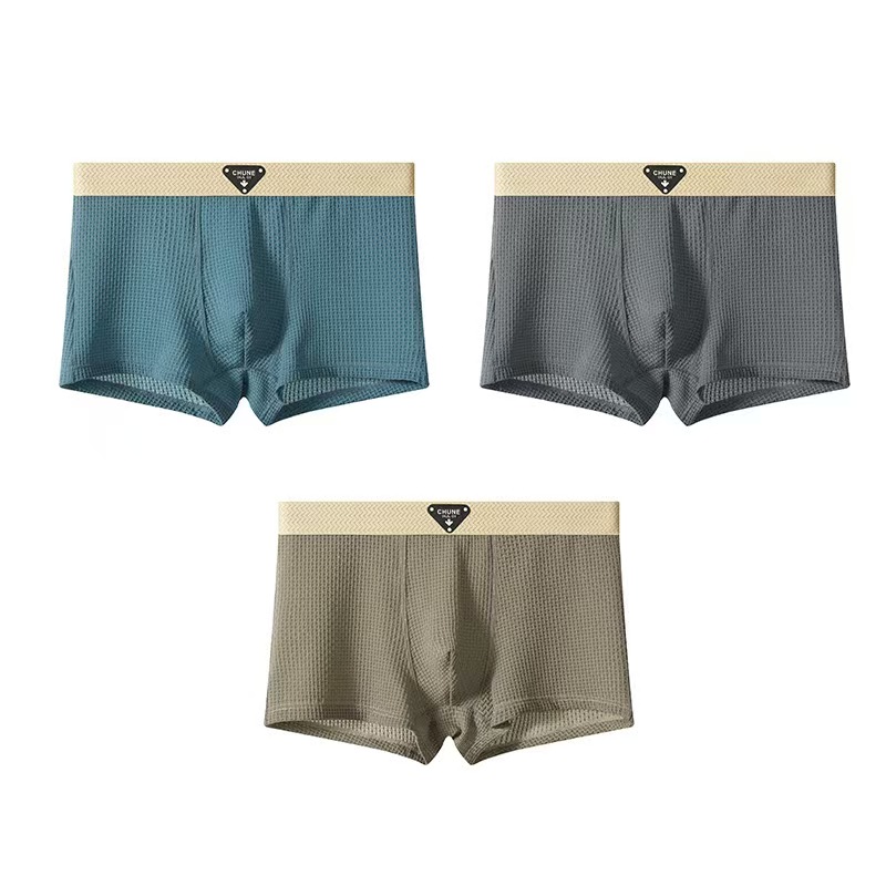 Men's Boxer Shorts Ice Silk Underwear Plus Size Underpants Breathable Slim Panties Air-conditioned Lingerie Men's Cool Ice Silk Boxers Shorts Summer Satin-like Solid Underpants