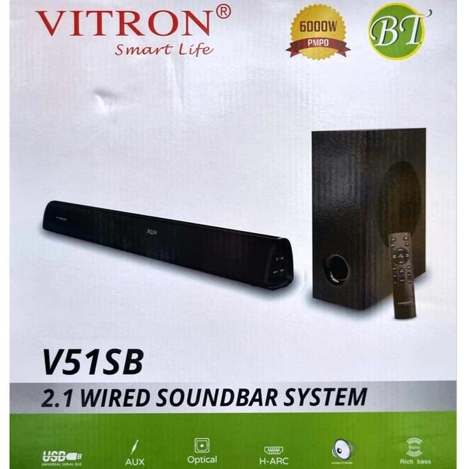 2.1 CH Subwoofer Sound Bar Multimedia Speaker System, BT USB SD FM