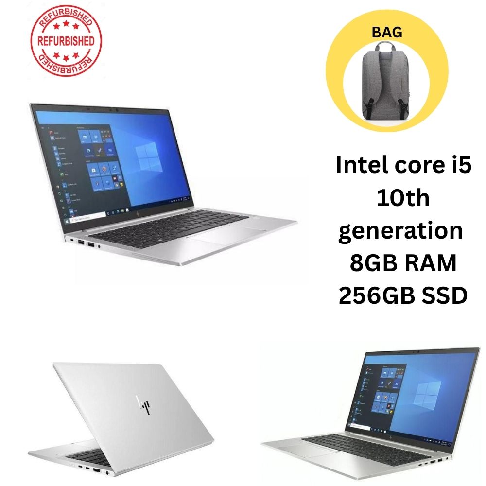Hp EliteBook 830 G7 Laptop , Core I5 10th generation, 8GB RAM, 256GB SSD , windows 11 (6 Months WRTY) + Bag
