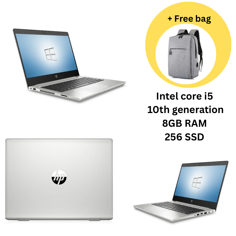 HP ProBook 430 G7 laptop, intel Core i5, 10th generation, 8GB RAM, 256GB SSD windows 11 + bag