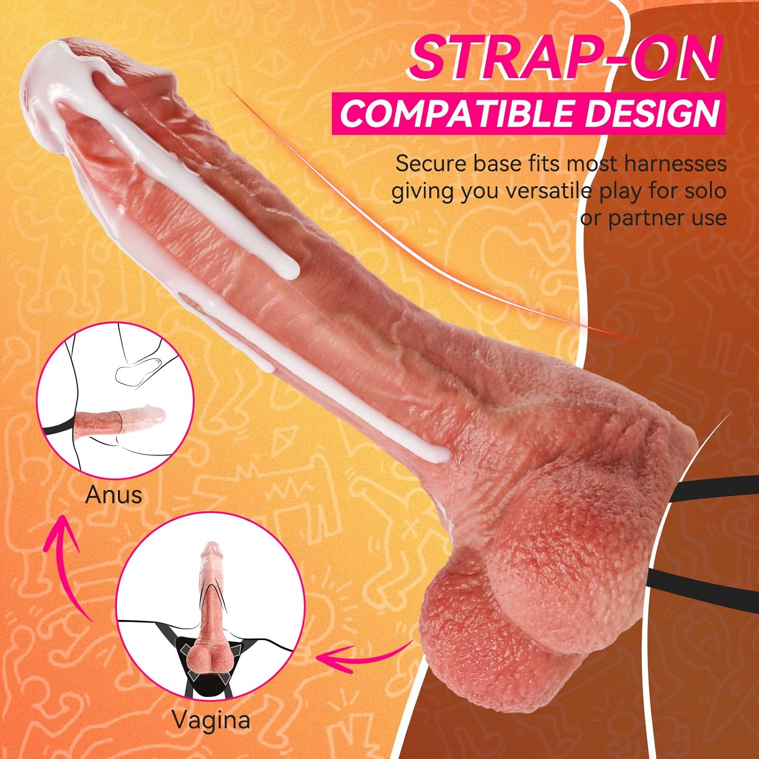 【12th Sale Price】8.66'' Thrusting Dildo Vibrator, 2.01'' Thick Adult Sex Toy with Realistic Heating & 3 Thrusting + 9 Vibrating Modes, G-Spot Clitoral Stimulator for Women