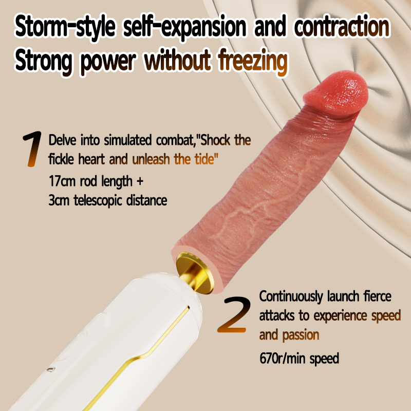 Electric Telescopic Thrusting Dildo Vibrator, Ride-On Adult Sex Toy for Women and Couples, Silicone Approx. 37cm, 6 Vibration Frequencies, Adjustable Positions, Easy Operation, Sex Gift