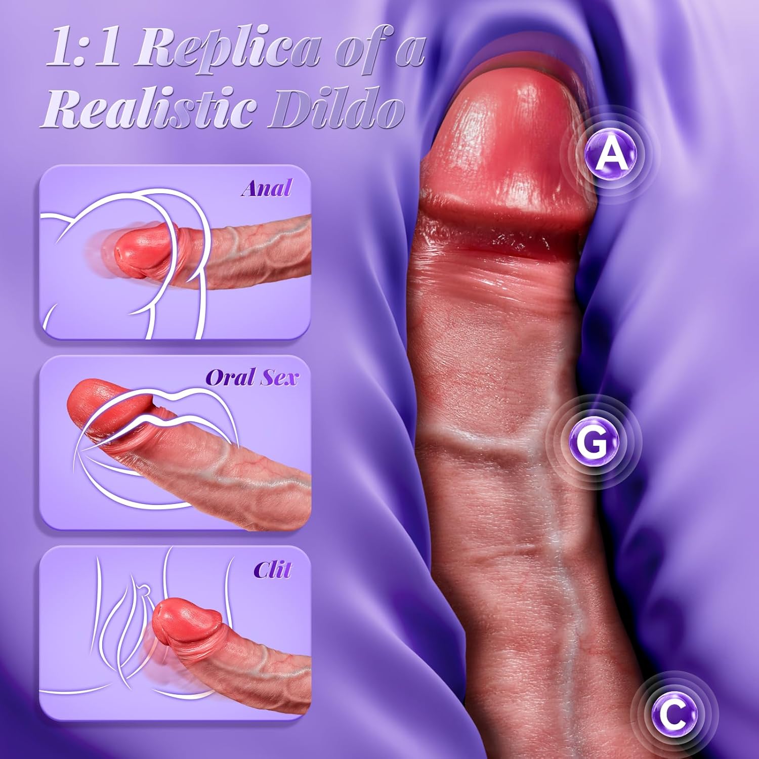 【12th Sale Price】8.66'' Thrusting Dildo Vibrator, 2.01'' Thick Adult Sex Toy with Realistic Heating & 3 Thrusting + 9 Vibrating Modes, G-Spot Clitoral Stimulator for Women